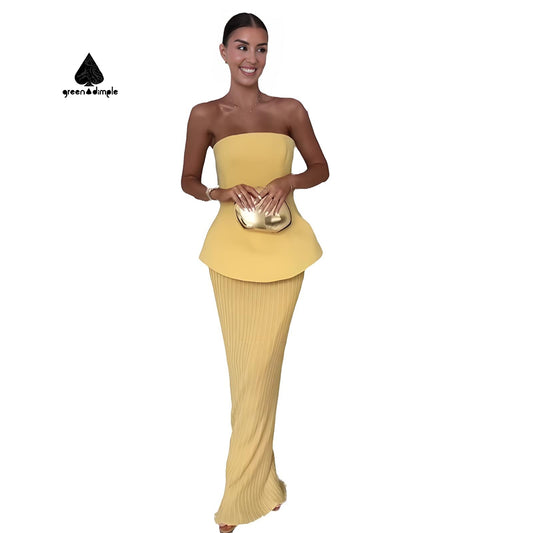 Women's Elegant Peplum Bodycon Cocktail Evening Party Gala Dress