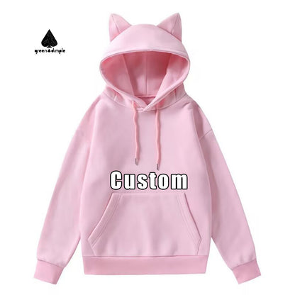Cat Ears Hooded Men's and Women's Long Sleeve Autumn Cute Hoodie