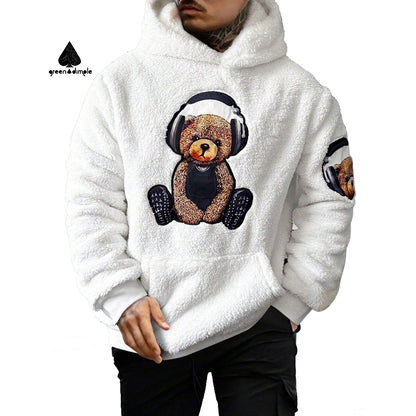 Hooded Sweatshirt Furry Double-sided Fleece Lambhair Pullover Hoodie