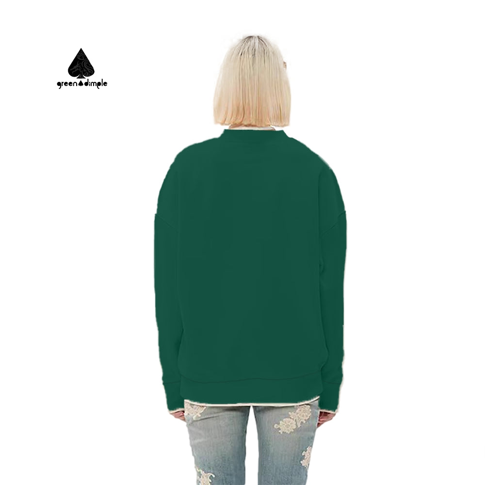 Winter christian Wool women oversized sweatshirt