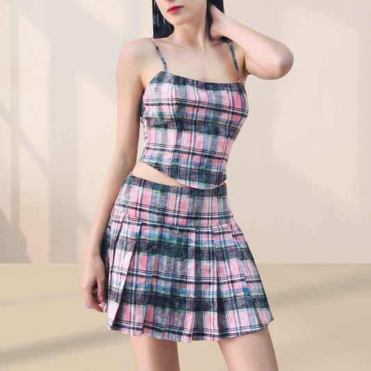 Michelle Mesh Mini Dress-Pink-2