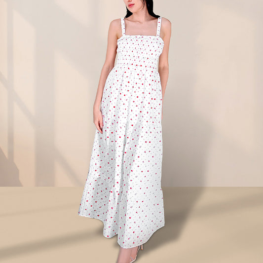 Sophia Chiffon Maxi Dress - White/combo-2