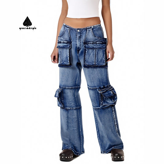 Y2k unisex Loose body Wide Leg baggy jeans