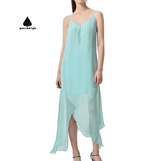 Summer backless chiffon women loose casual dresses