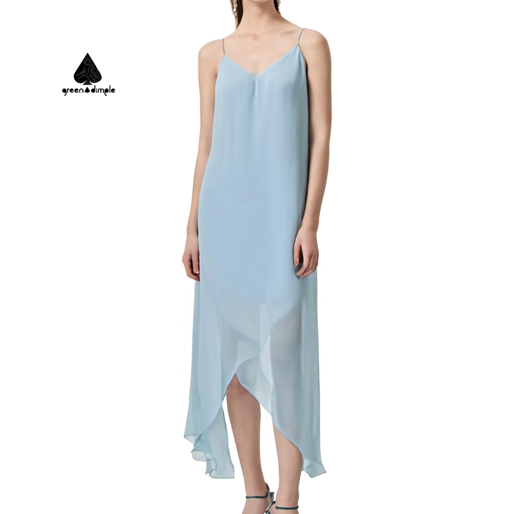 Summer backless chiffon women loose casual dresses