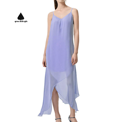 Summer backless chiffon women loose casual dresses