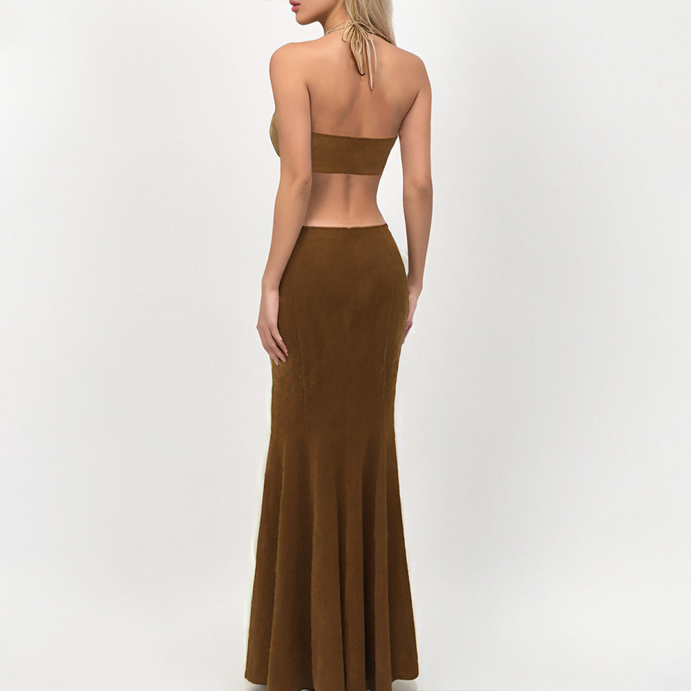 Women Avant-garde fashion camisole long skirt set