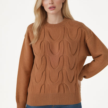 Plus size drop shoulder women casual sweater