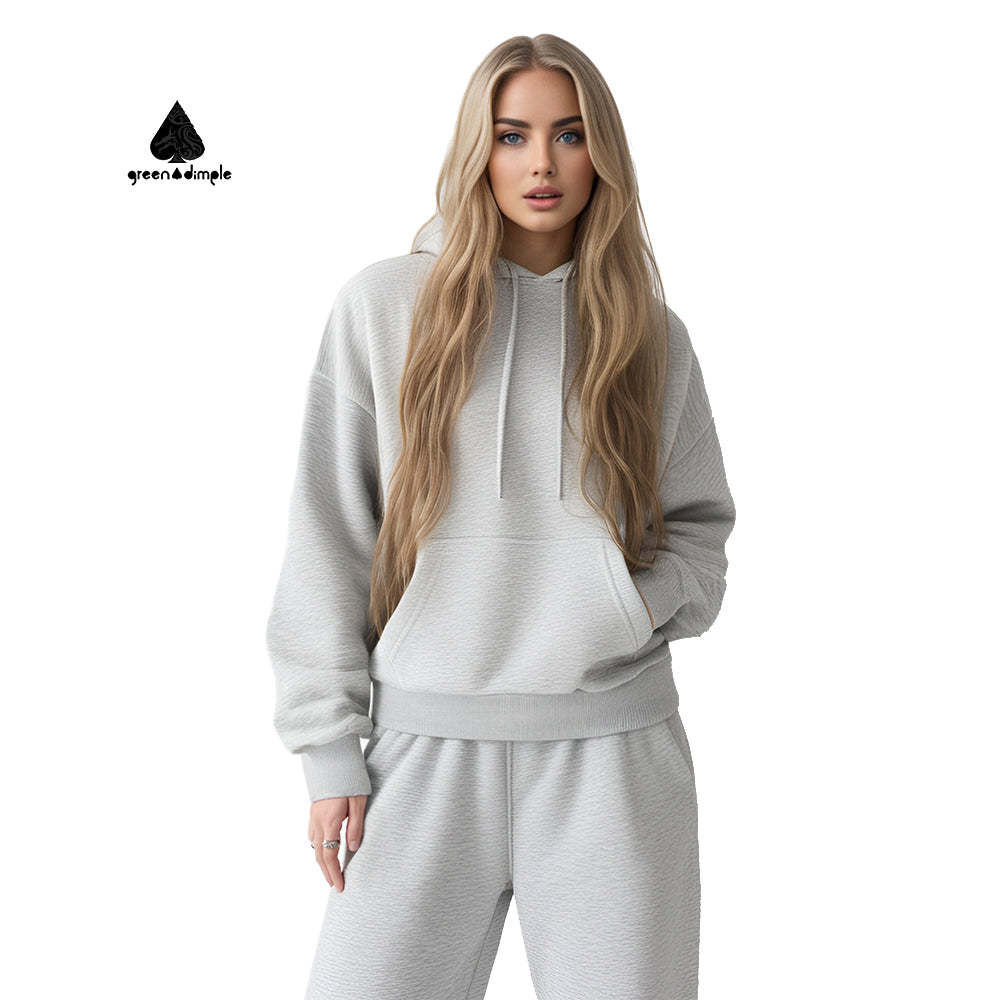 Heavy weight Oversized Sweatshirt Top Hoodie And long Sweatpants Set