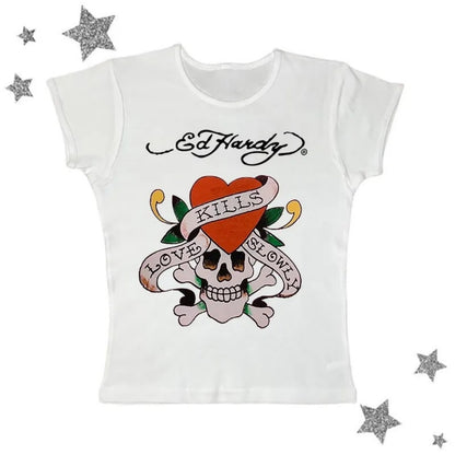 Cute Summer Streetwear Graphic Cotton T-Shirt