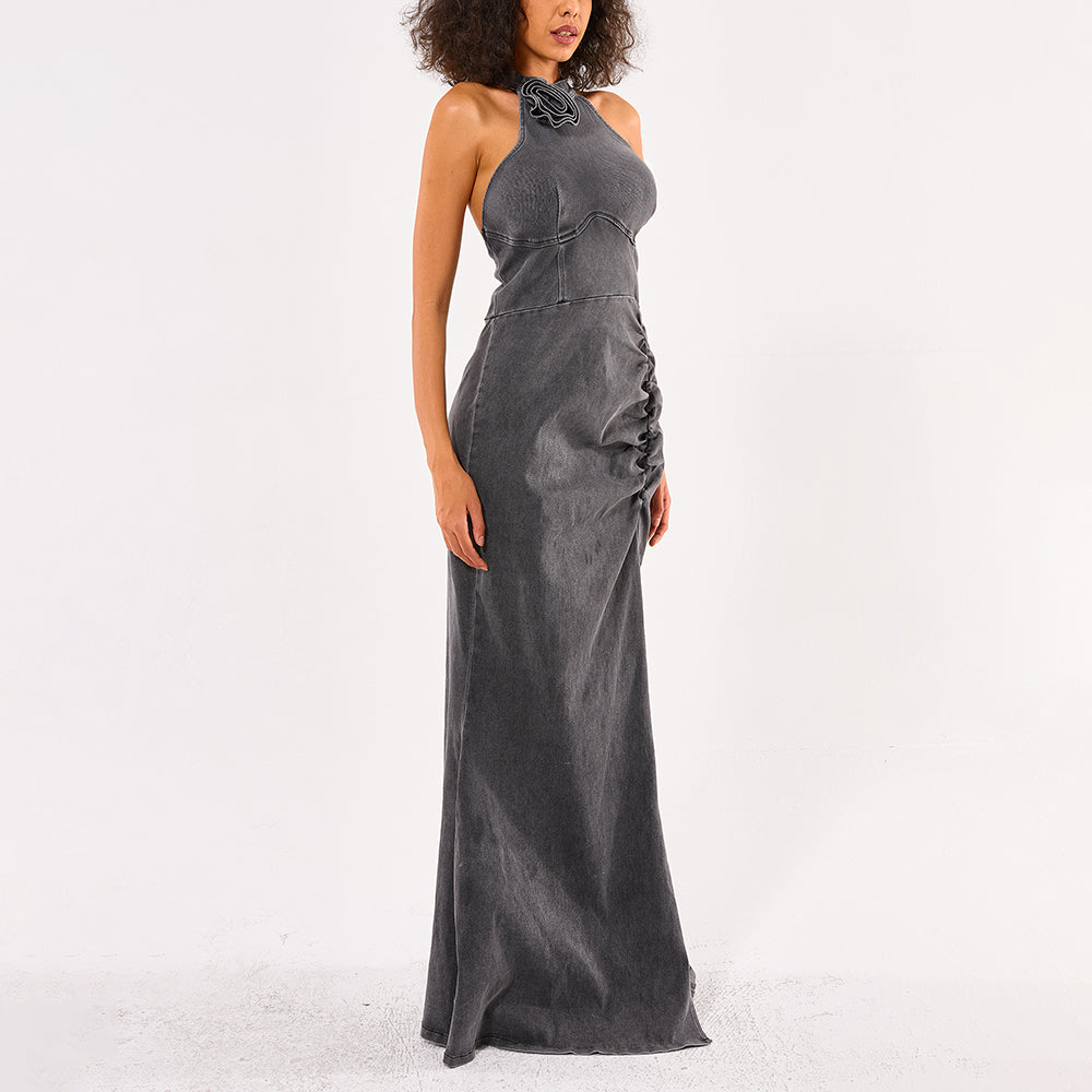 Tennessee Denim Maxi Dress - Dark Wash