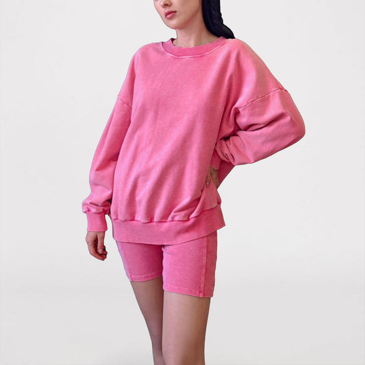 Women  Sweatshirt - Pink-2
