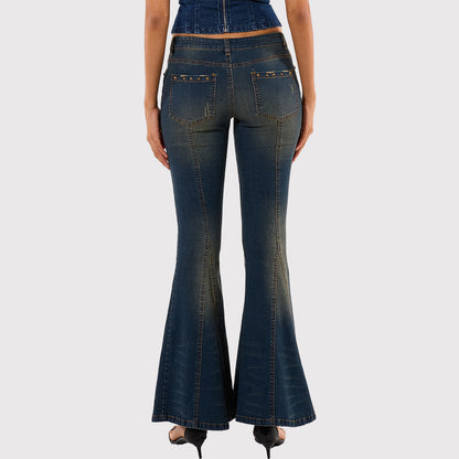 Take It Or Leave It Stretch Flare Jeans - Dark Wash