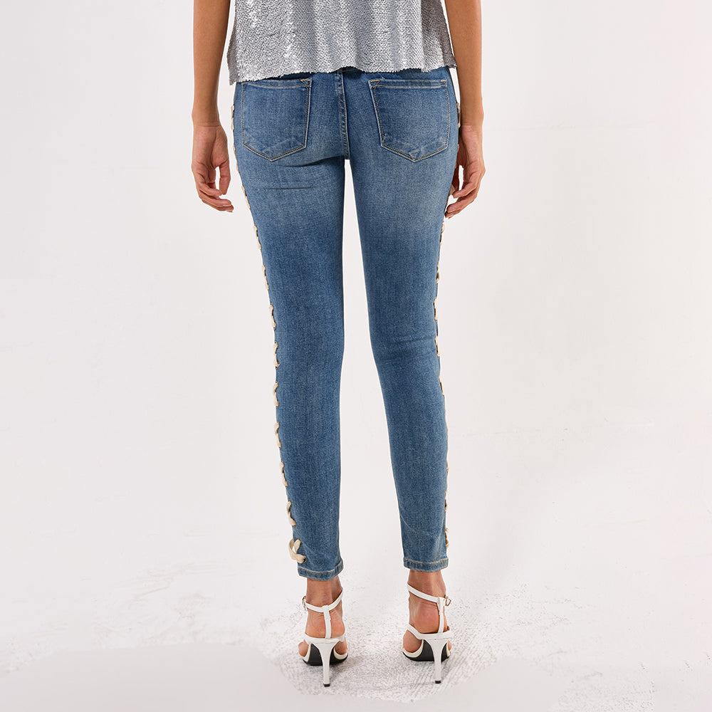 Wherever Whenever Non Stretch Tinted Wide Leg Cargo Jean - Dark Wash