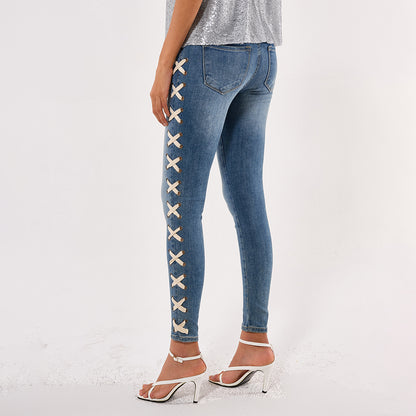 Wherever Whenever Non Stretch Tinted Wide Leg Cargo Jean - Dark Wash