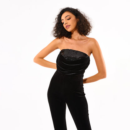 Someone To You Bandage Jumpsuit - Black-2