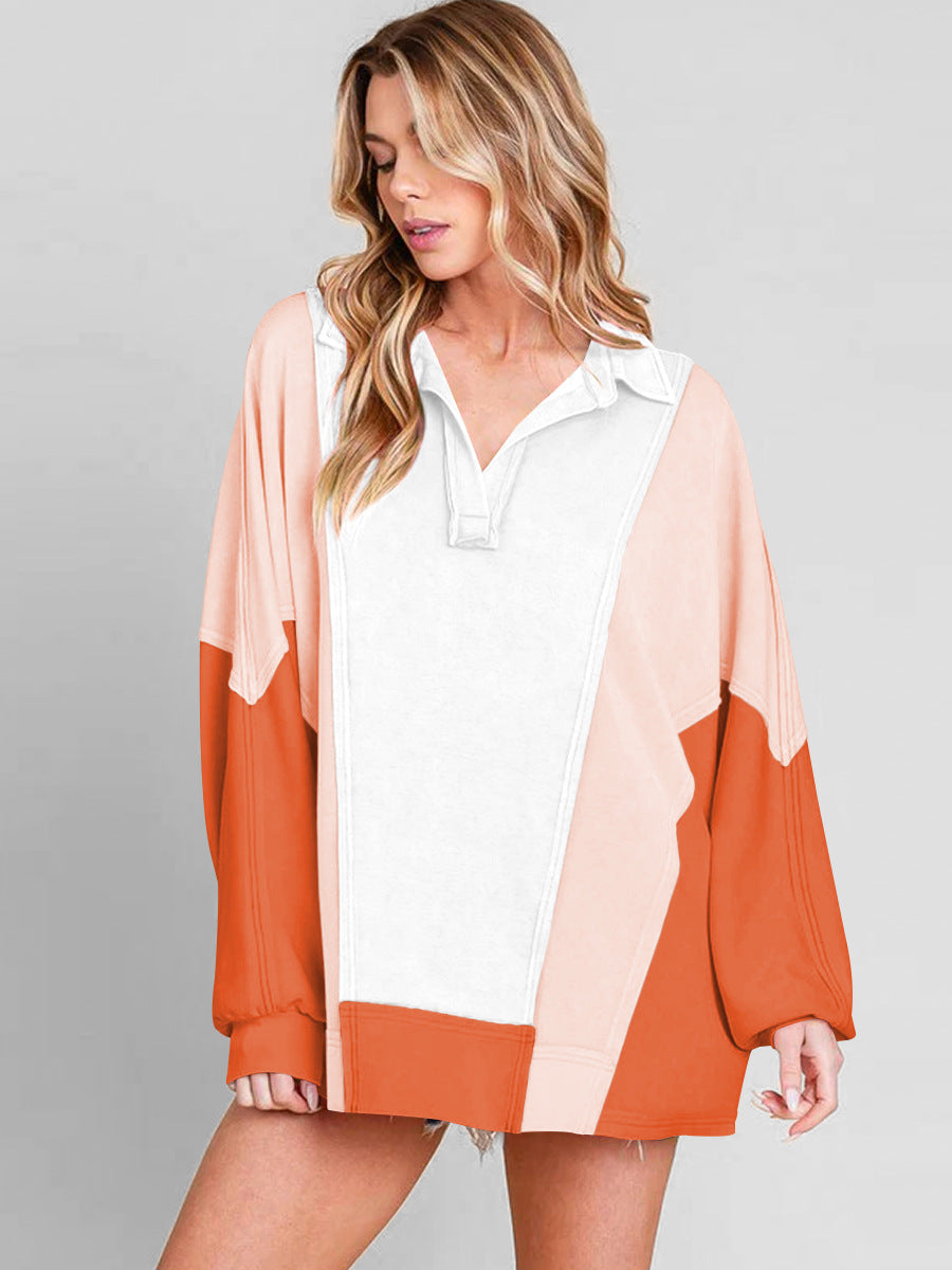 Cotton Dolman Sleeve Loose Pullover Casual Streetwear Sweatshirt