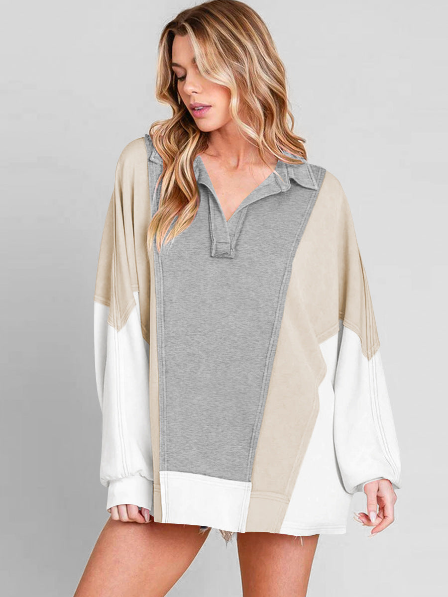 Cotton Dolman Sleeve Loose Pullover Casual Streetwear Sweatshirt