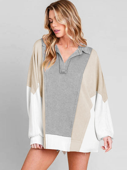 Cotton Dolman Sleeve Loose Pullover Casual Streetwear Sweatshirt