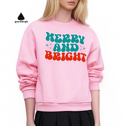 Pink Christmas Women Street Style Women Sweatshirt