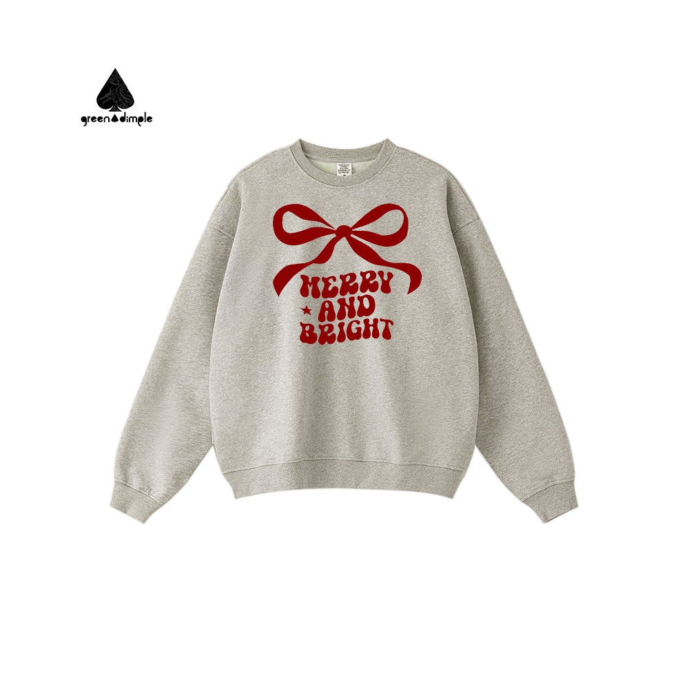 Merry and Bright cotton wool Loose style Sweatshirt