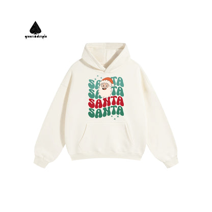 Santa heavyweight pullover unisex hoodie sweatshirts