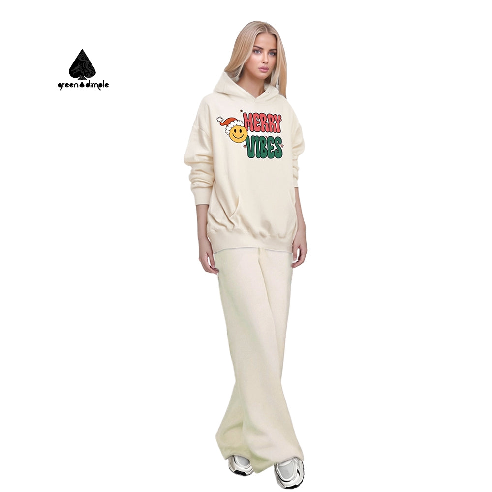 Merry Vibes oversized essentials french terry unisex hoodie