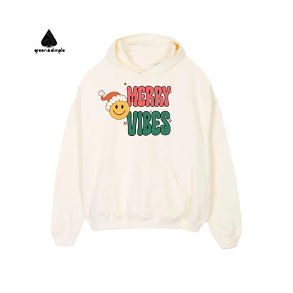 Merry Vibes oversized essentials french terry unisex hoodie