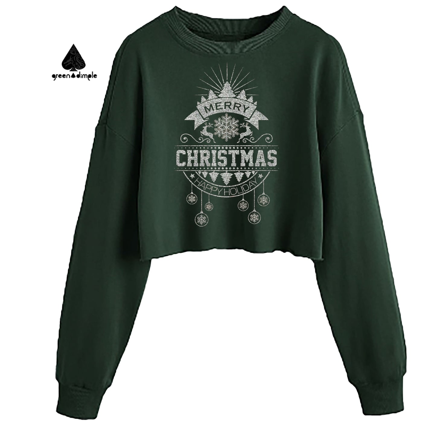 Winter christian Cashmere women crop top short Sweatshirt