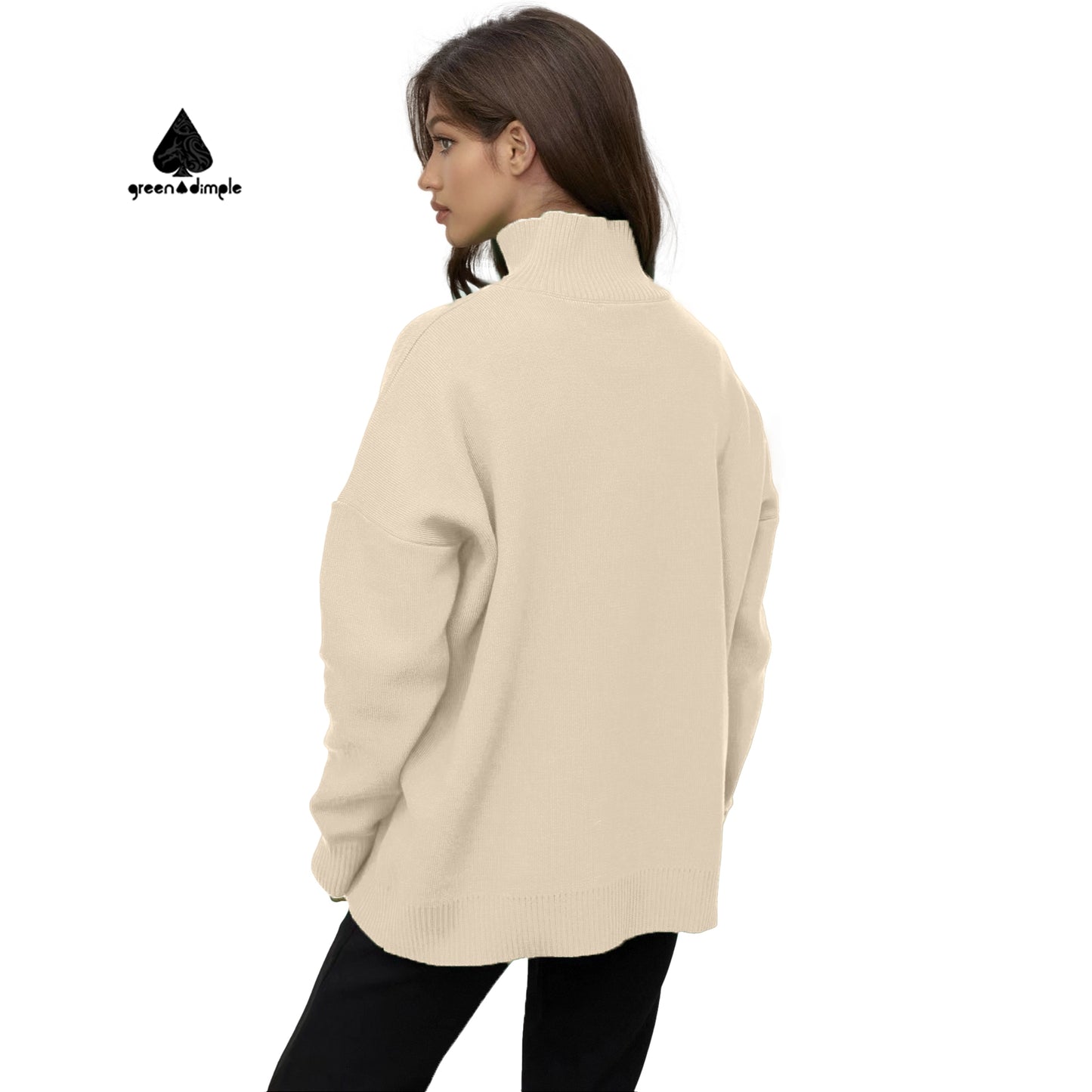 Christmas wish Logo high neck Cashmere sweatshirt