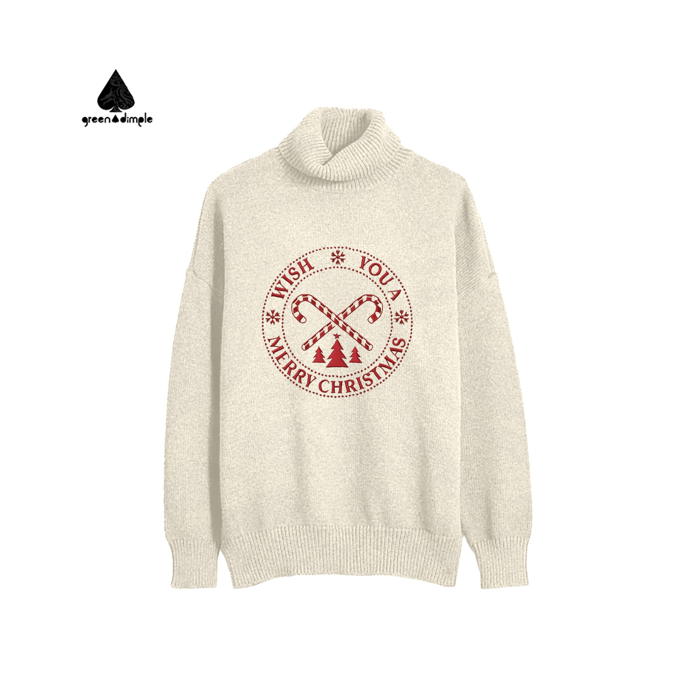 Christmas wish Logo high neck Cashmere sweatshirt