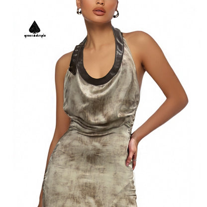 Citizen Matilda Halterneck Sage Smoke Midi Dress