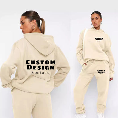 Custom Design Warm Two Piece Sport Women Tracksuits