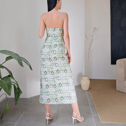 Brealle Rib Midi Dress - Green